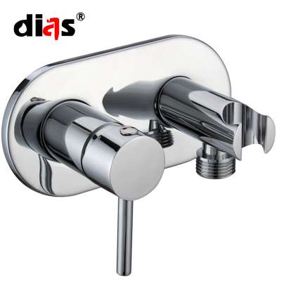 hot and cold water toilet mixer brass bidet faucet hand held bidet toilet faucet&shut off valve Single Handle