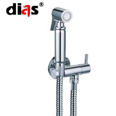 Brass Adjustable Flow Rate Shattaf Bidet Hand Held Cloth Diaper Sprayer Set click on/off shattaf set At Wholesale Price